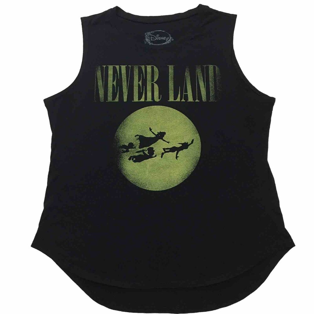 Disney Womens Tank Top XL Peter Pan Graphic Tee Y2K Vibe Beach Summer Vacation